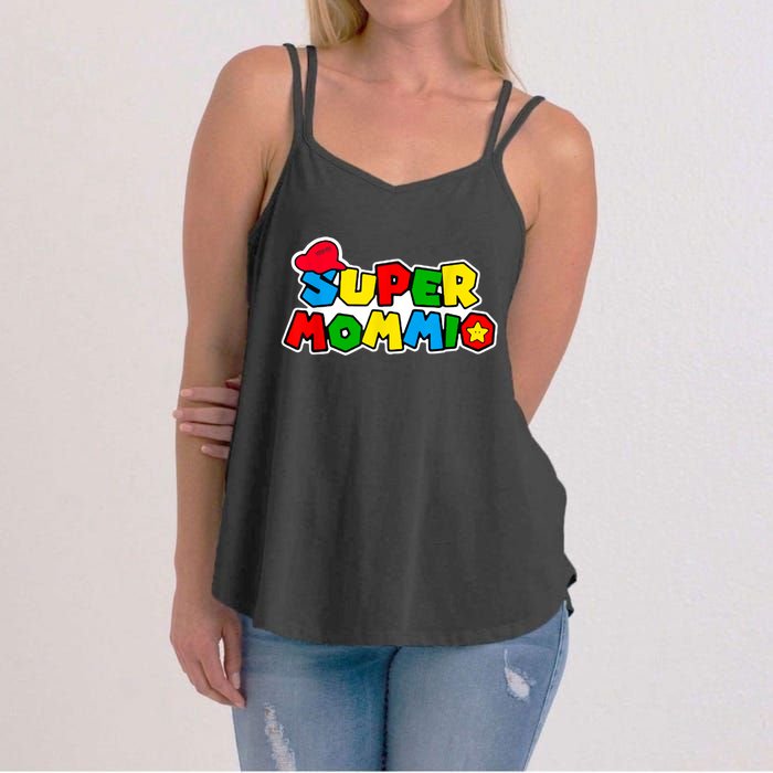 Funny Super Mommio Mother's Day Gamer Women's Strappy Tank