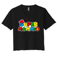 Funny Super Mommio Mother's Day Gamer Women's Crop Top Tee