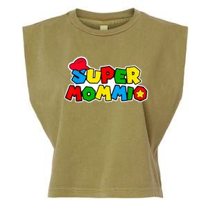 Funny Super Mommio Mother's Day Gamer Garment-Dyed Women's Muscle Tee