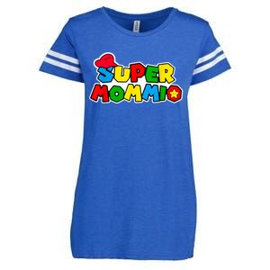 Funny Super Mommio Mother's Day Gamer Enza Ladies Jersey Football T-Shirt