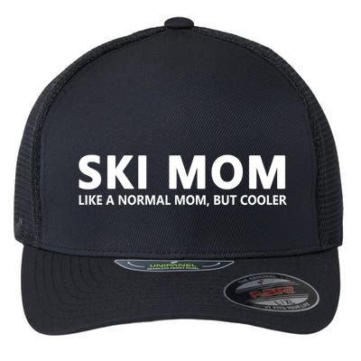 Funny Skiing Mother Ski Mom Cute Gift Flexfit Unipanel Trucker Cap