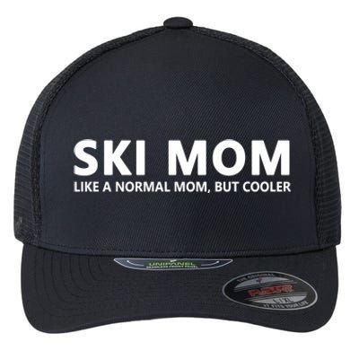 Funny Skiing Mother Ski Mom Cute Gift Flexfit Unipanel Trucker Cap