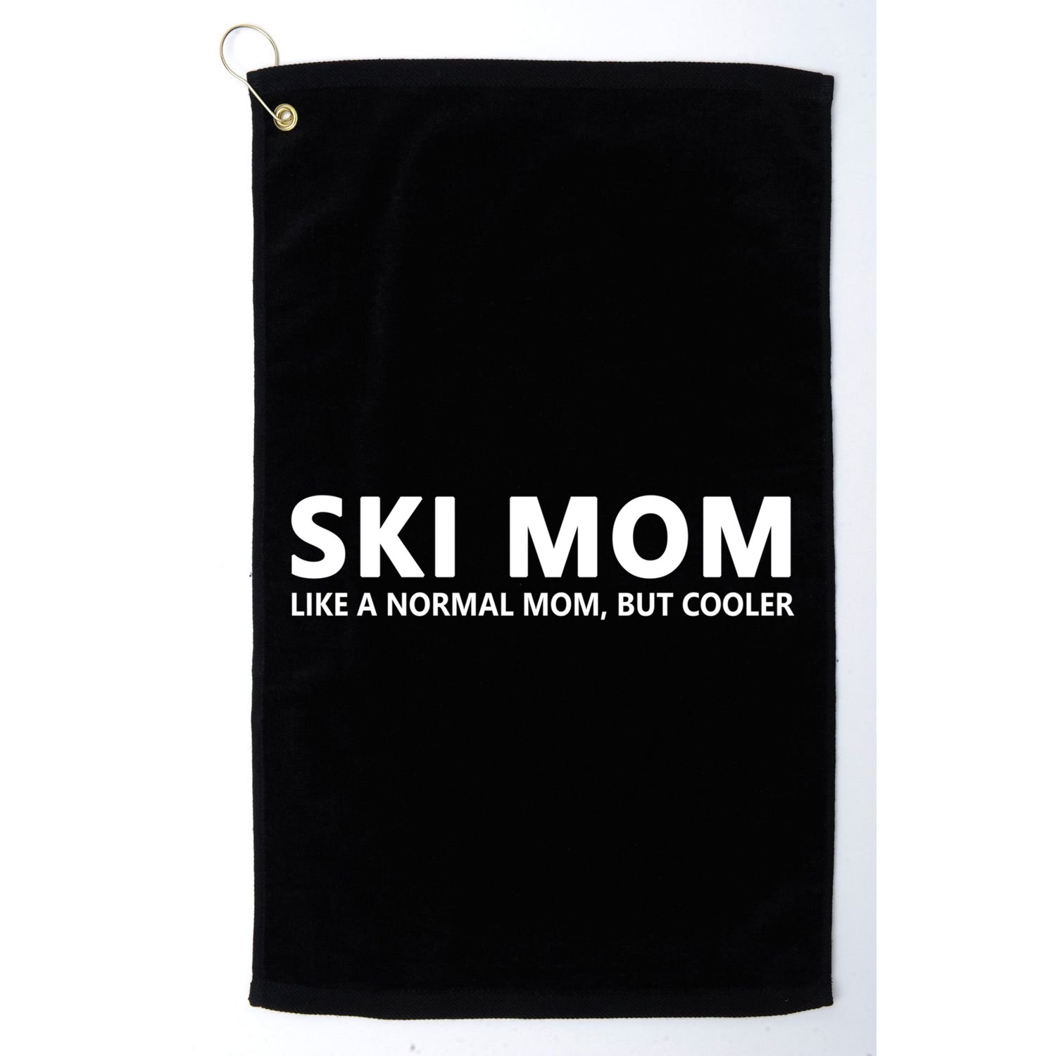 Funny Skiing Mother Ski Mom Cute Gift Golf Towel
