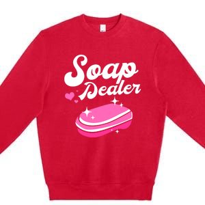 Funny Soap Maker Soap Making Soap Dealer Gift Premium Crewneck Sweatshirt