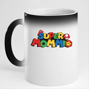 Funny Super Mommio Mother's Day 11oz Black Color Changing Mug