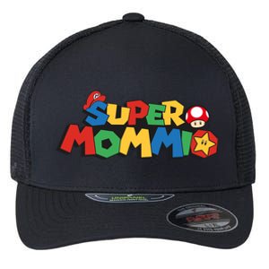 Funny Super Mommio Mother's Day Flexfit Unipanel Trucker Cap