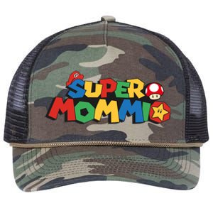 Funny Super Mommio Mother's Day Retro Rope Trucker Hat Cap