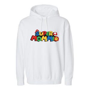 Funny Super Mommio Mother's Day Garment-Dyed Fleece Hoodie