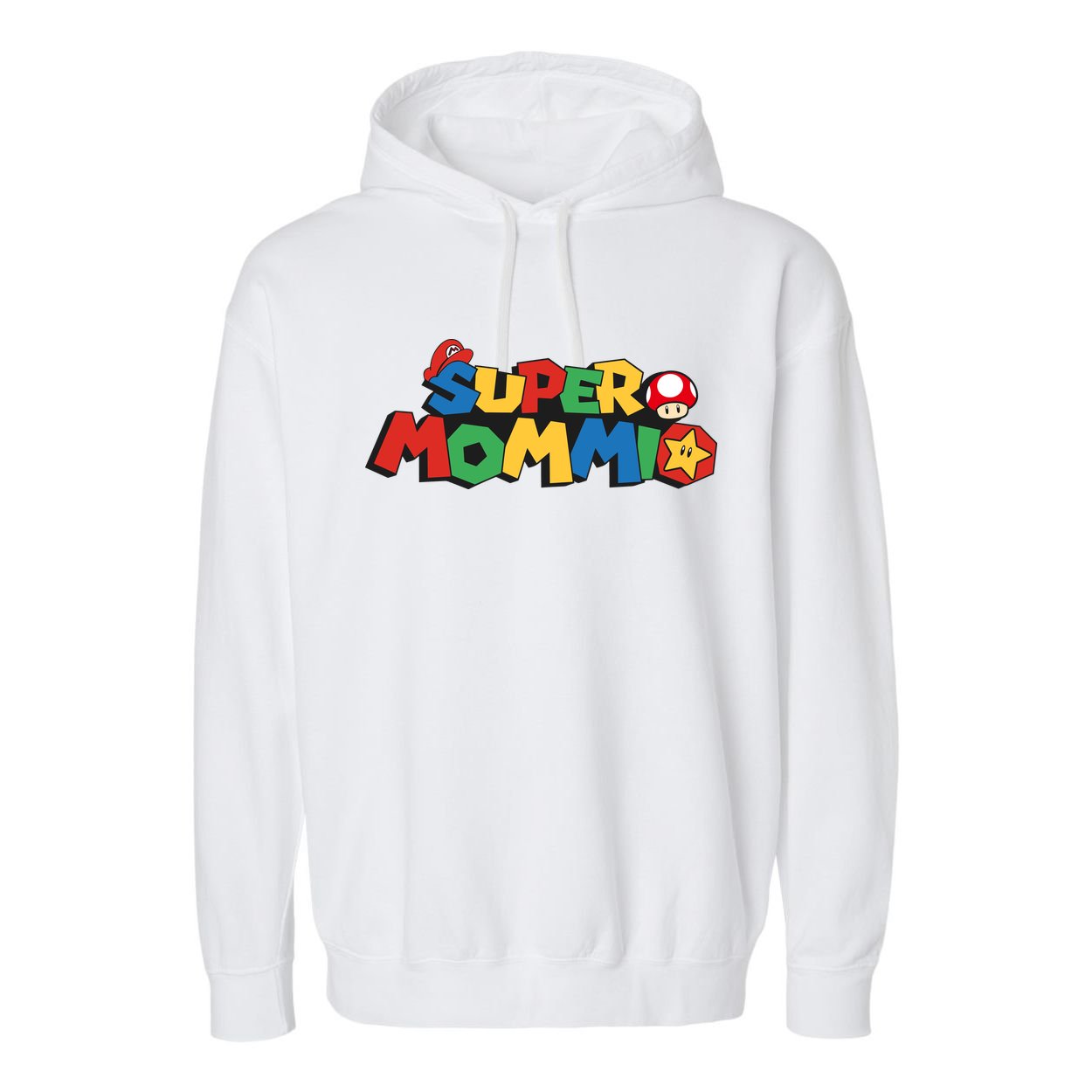 Funny Super Mommio Mother's Day Garment-Dyed Fleece Hoodie