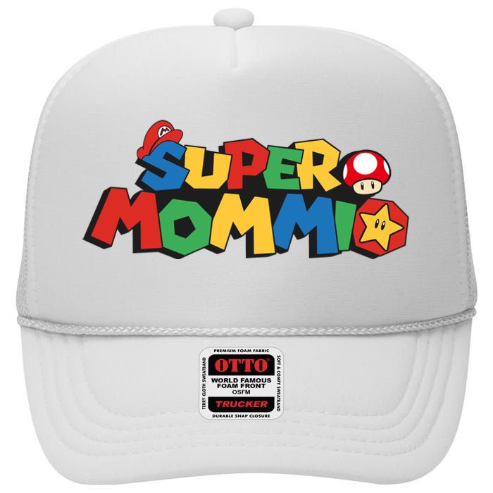 Funny Super Mommio Mother's Day High Crown Mesh Back Trucker Hat