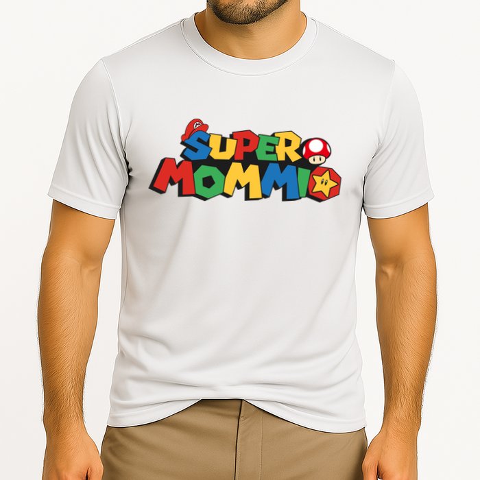 Funny Super Mommio Mother's Day Cooling Performance Crew T-Shirt