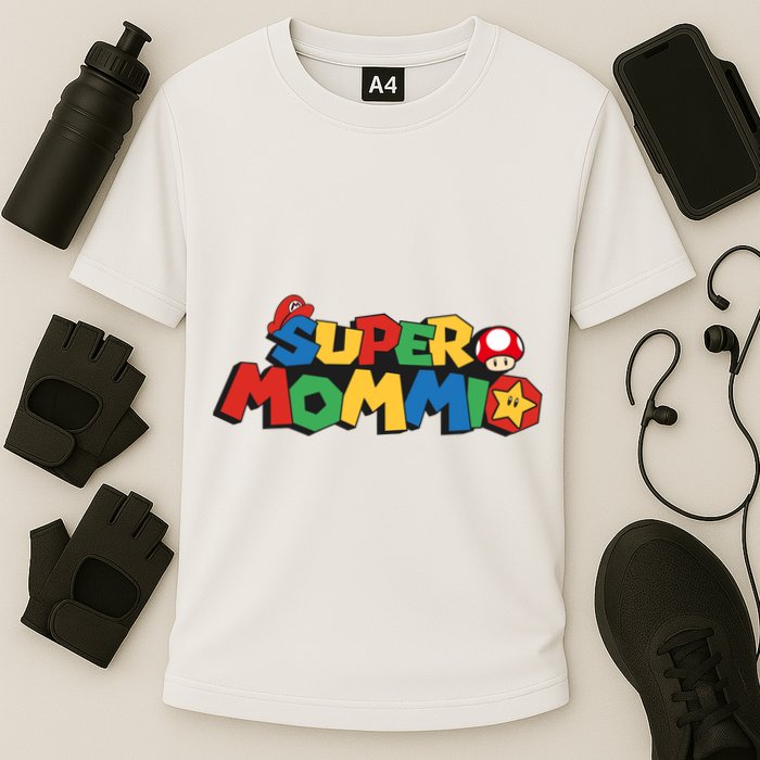 Funny Super Mommio Mother's Day Cooling Performance Crew T-Shirt