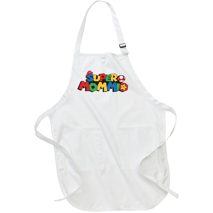 Funny Super Mommio Mother's Day Full-Length Apron With Pockets