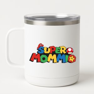 Funny Super Mommio Mother's Day 12 oz Stainless Steel Tumbler Cup