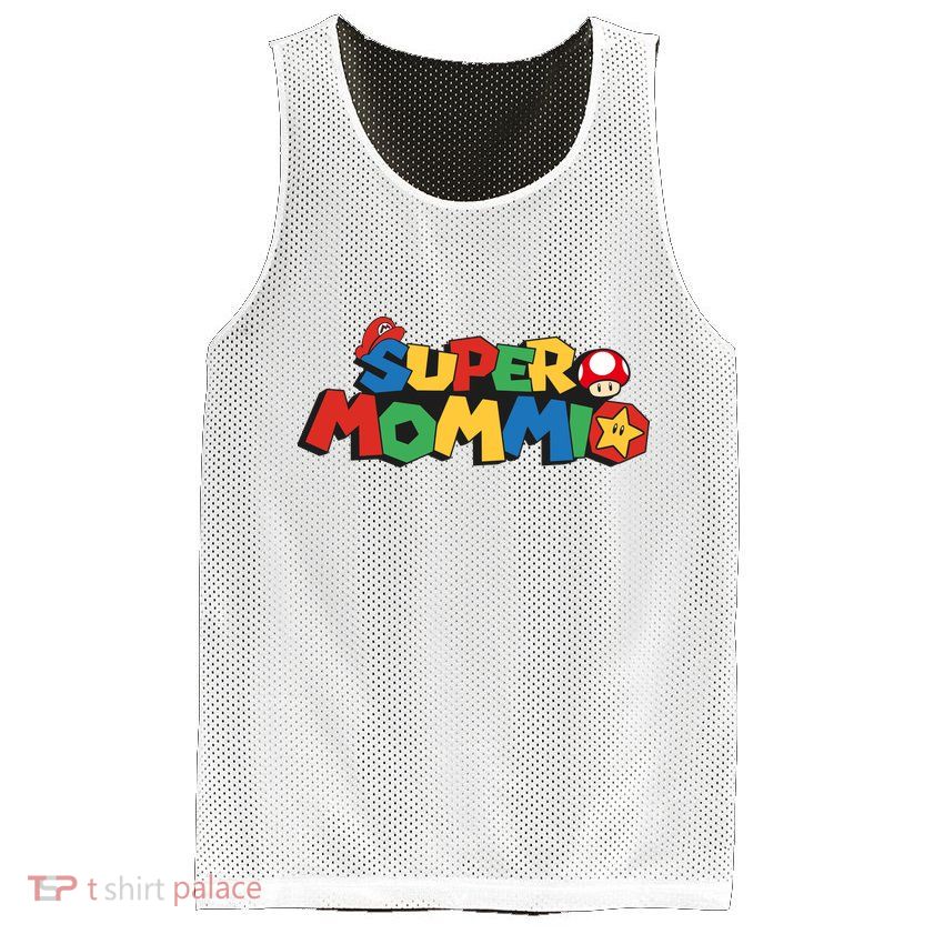 Funny Super Mommio Mother's Day Mesh Reversible Basketball Jersey Tank