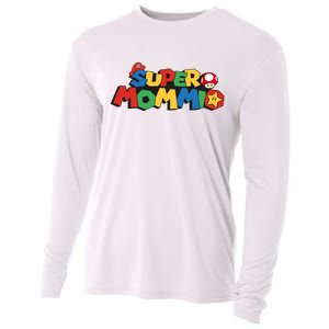 Funny Super Mommio Mother's Day Cooling Performance Long Sleeve Crew