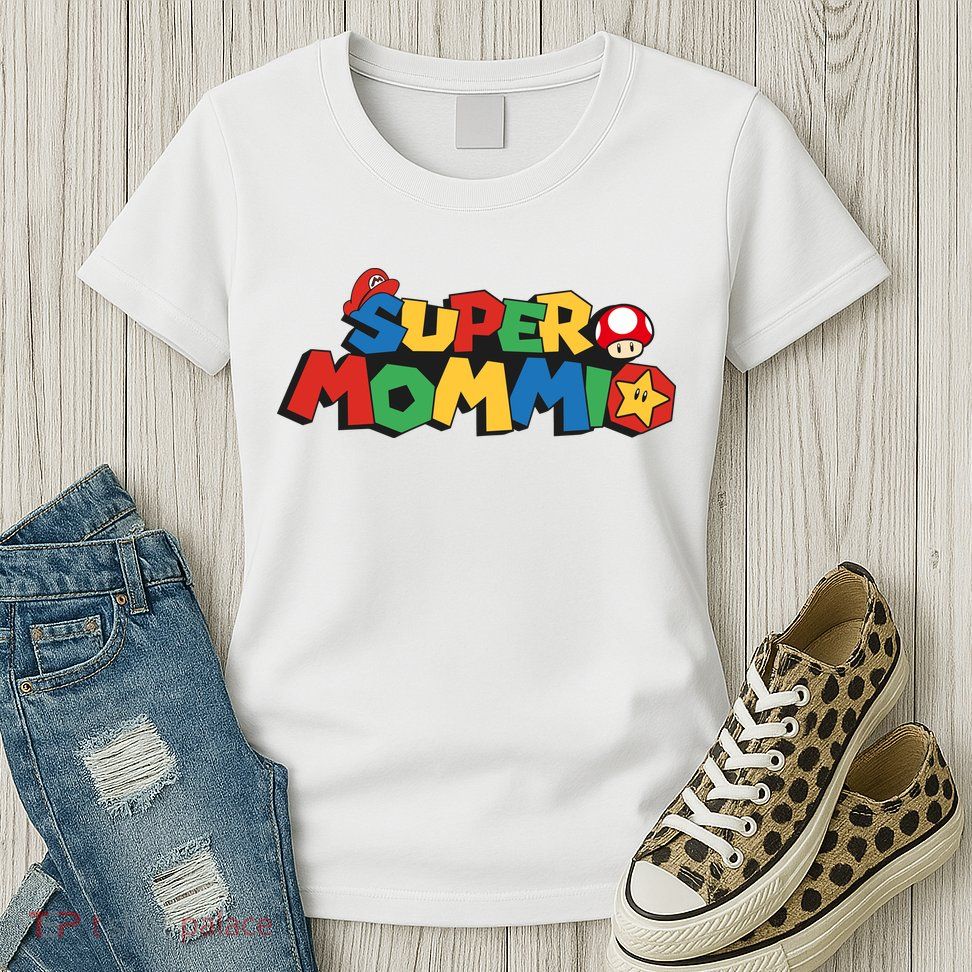 Funny Super Mommio Mother's Day Womens T-Shirt