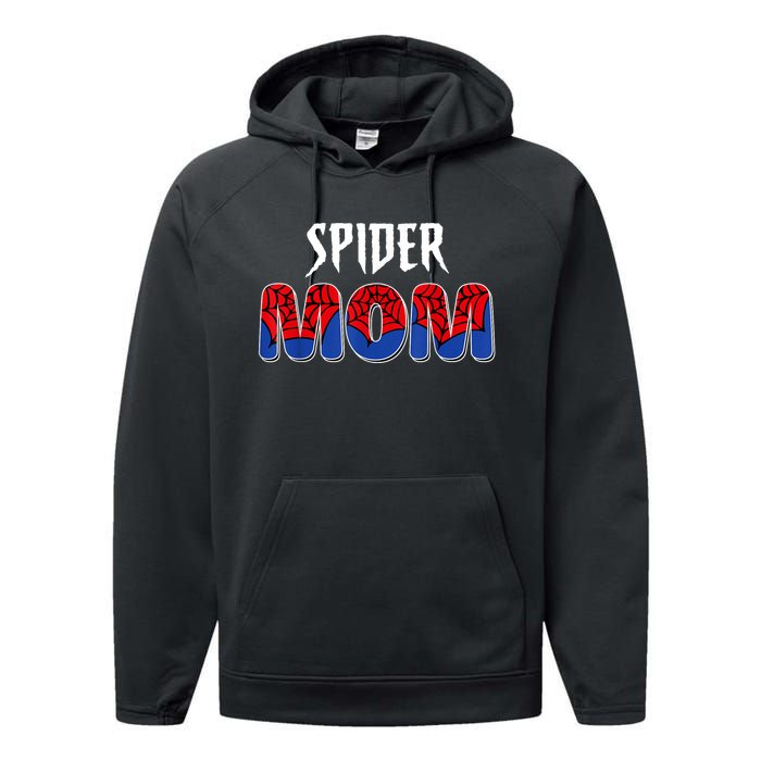 Funny Spider Mom For Love Performance Fleece Hoodie