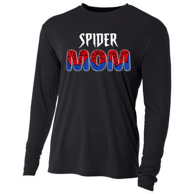 Funny Spider Mom For Love Cooling Performance Long Sleeve Crew