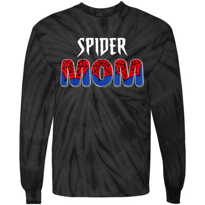 Funny Spider Mom For Love Tie-Dye Long Sleeve Shirt