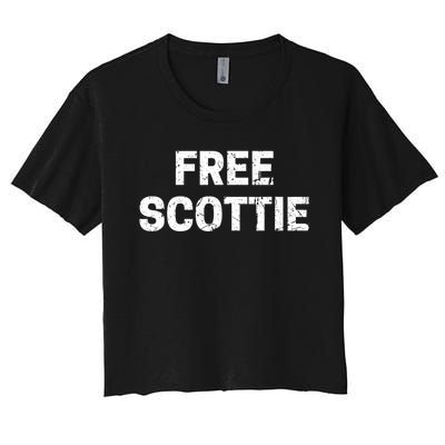 Free Scottie Mugshot Women's Crop Top Tee