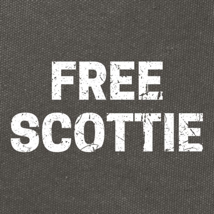 Free Scottie Mugshot Cotton Canvas Backpack