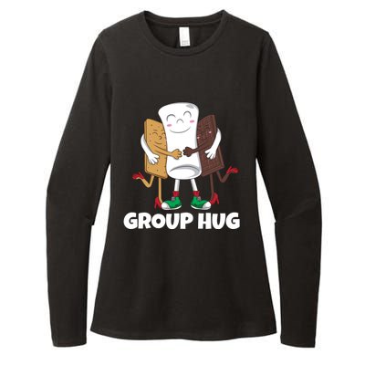 Funny Smores Marshmallow Chocolate Camping Group Hug Womens CVC Long Sleeve Shirt