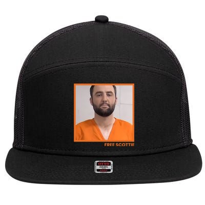 Free Scottie Mugshot 7 Panel Mesh Trucker Snapback Hat