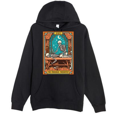 Funny Skeleton Massage Therapy Massage Therapist Tarot Card Premium Pullover Hoodie