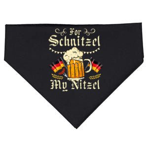 For Schnitzel My Nitzel Funny Oktoberfest USA-Made Doggie Bandana