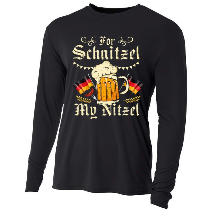 For Schnitzel My Nitzel Funny Oktoberfest Cooling Performance Long Sleeve Crew