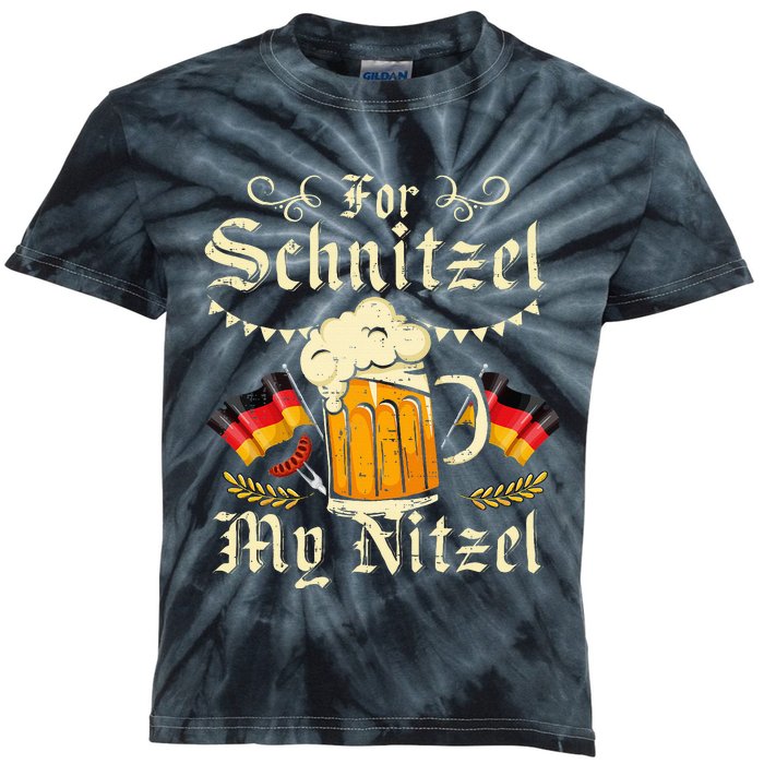 For Schnitzel My Nitzel Funny Oktoberfest Kids Tie-Dye T-Shirt