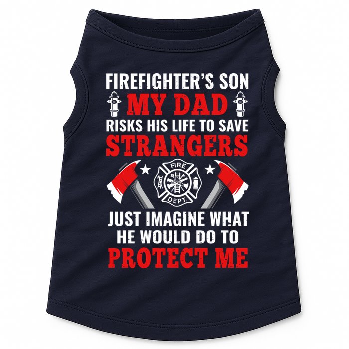 Firefighters Son My Dad Risks His Life To Save Stransgers Doggie Tank