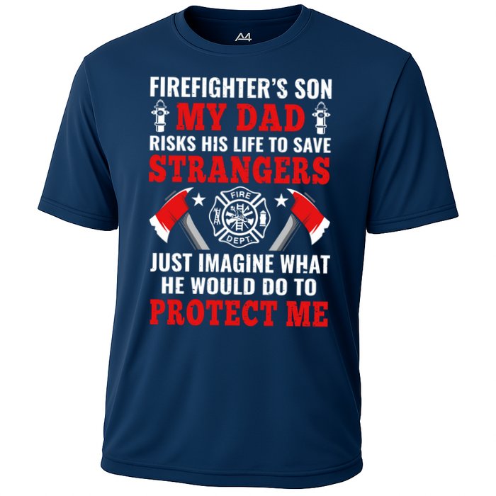 Firefighters Son My Dad Risks His Life To Save Stransgers Performance Shirt