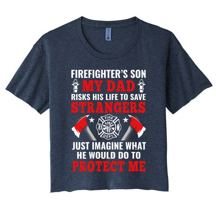Firefighters Son My Dad Risks His Life To Save Stransgers Crop Top