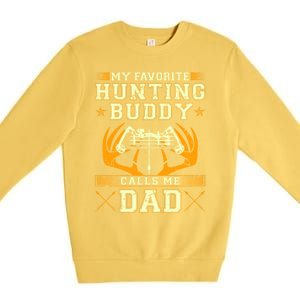 Father Son Matching Hunting Buddies Hunting Dad Cute Gift Premium Crewneck Sweatshirt