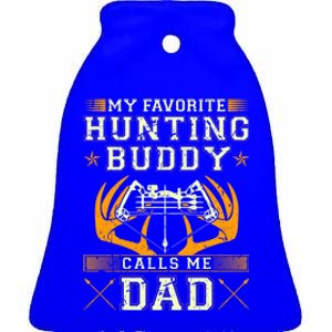 Father Son Matching Hunting Buddies Hunting Dad Cute Gift Ceramic Bell Ornament