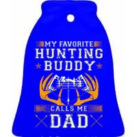 Father Son Matching Hunting Buddies Hunting Dad Cute Gift Ceramic Bell Ornament