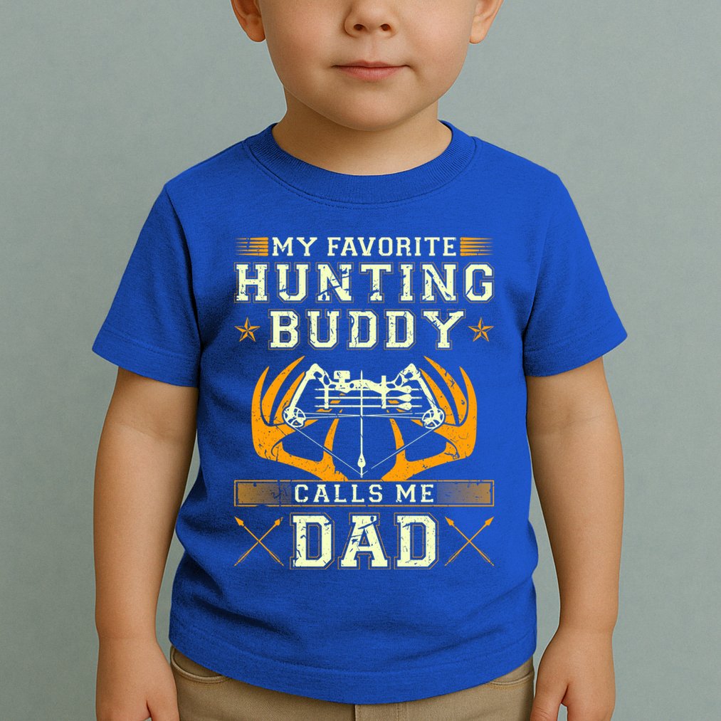 Father Son Matching Hunting Buddies Hunting Dad Cute Gift Toddler T-Shirt