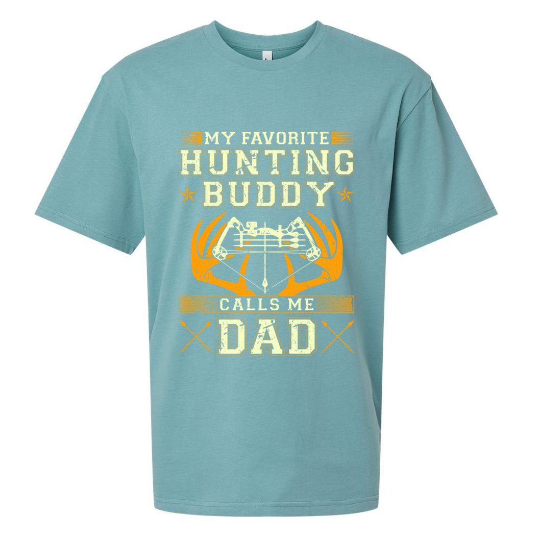 Father Son Matching Hunting Buddies Hunting Dad Cute Gift Sueded Cloud Jersey T-Shirt