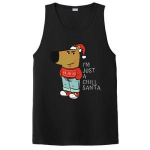 Funny Santa Merry Christmas Justachillguy A Chill Santa PosiCharge Competitor Tank