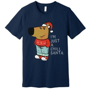 Funny Santa Merry Christmas Justachillguy A Chill Santa Premium T-Shirt