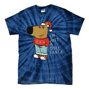 Funny Santa Merry Christmas Justachillguy A Chill Santa Tie-Dye T-Shirt