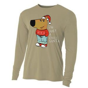 Funny Santa Merry Christmas Justachillguy A Chill Santa Cooling Performance Long Sleeve Crew