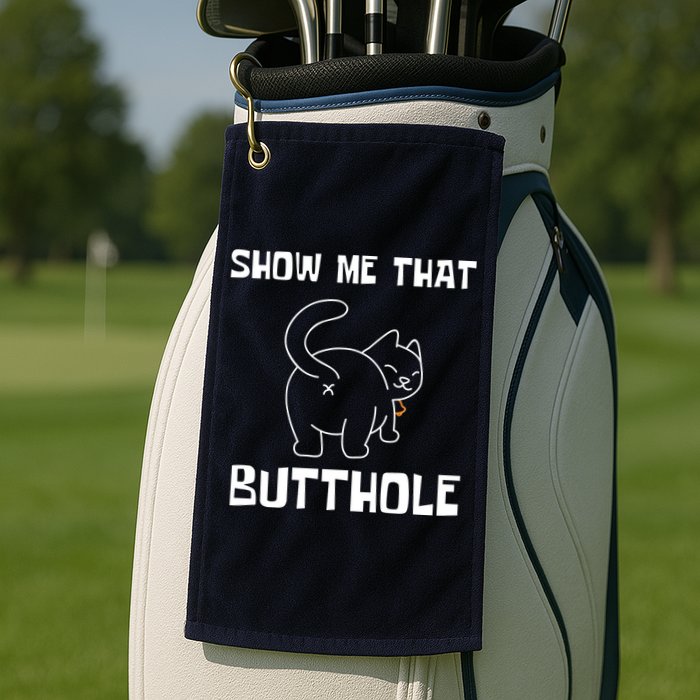 Funny Show Me That Butthole Golf Towel