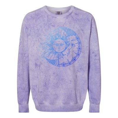 Funny Sun Moon Astrology Astronomer Astronomy Gift Colorblast Crewneck Sweatshirt