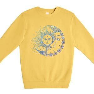 Funny Sun Moon Astrology Astronomer Astronomy Gift Premium Crewneck Sweatshirt