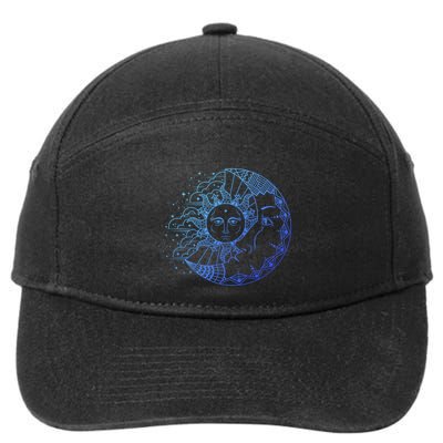 Funny Sun Moon Astrology Astronomer Astronomy Gift 7-Panel Snapback Hat