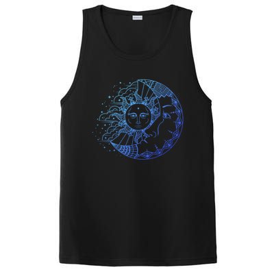 Funny Sun Moon Astrology Astronomer Astronomy Gift PosiCharge Competitor Tank