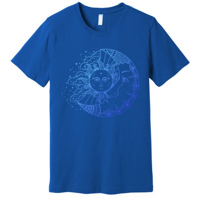 Funny Sun Moon Astrology Astronomer Astronomy Gift Premium T-Shirt